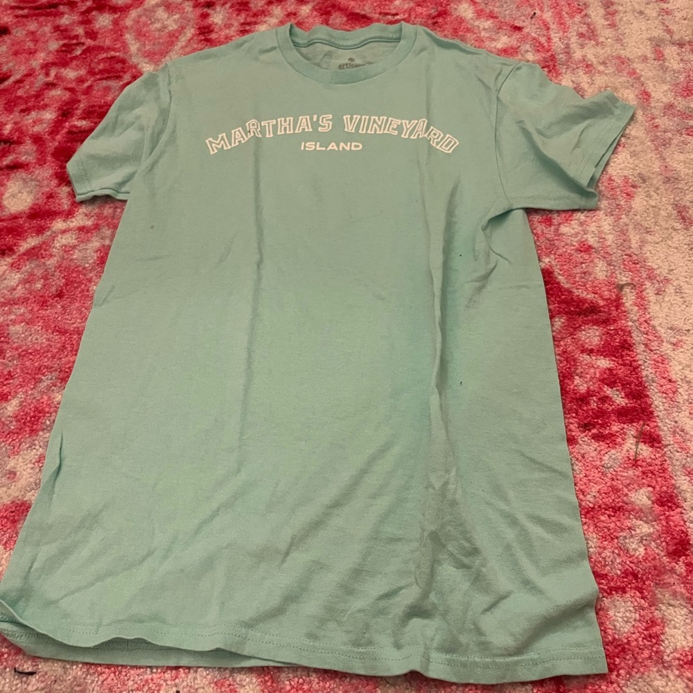 teal t-shirt